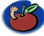 worm in apple